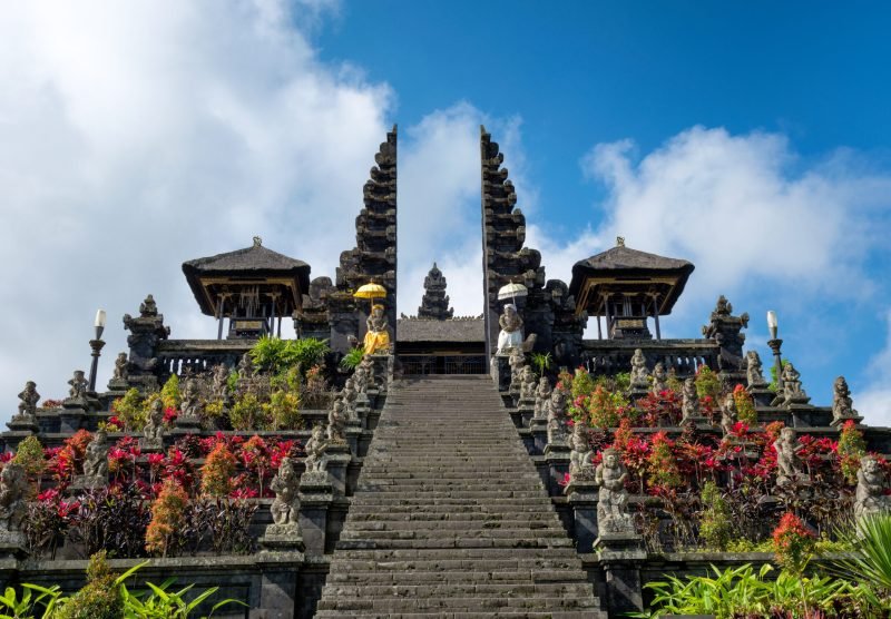Beautiful scenery of Pura Besakih mother temple in Bali, Indonesia.