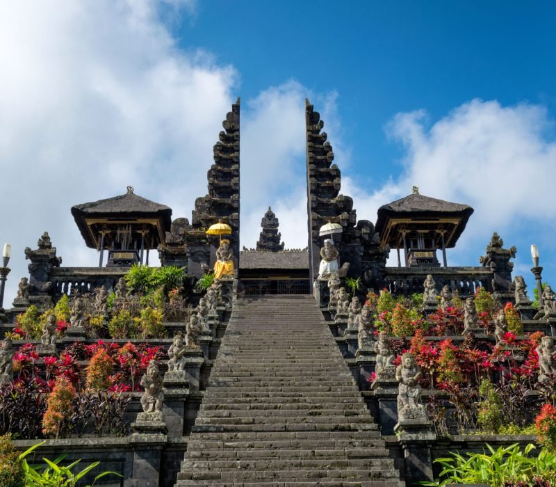 Beautiful scenery of Pura Besakih mother temple in Bali, Indonesia.