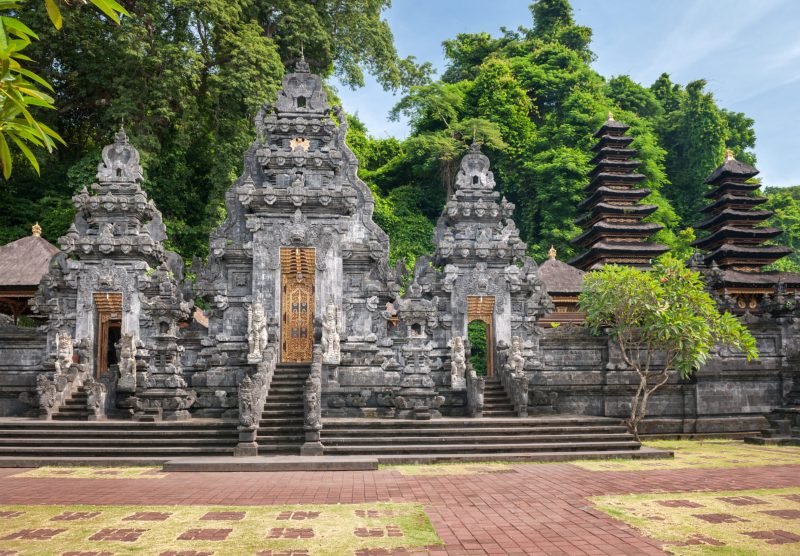 The famous Goa Lawah Temple with the bat cave on Bali