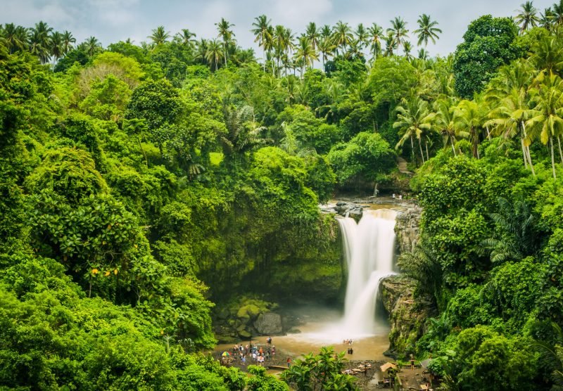 Amazing Tegenungan Waterfall near Ubud in Bali, Indonesia,