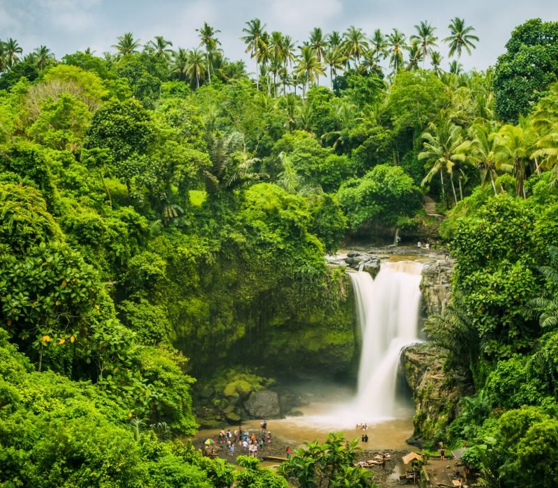 Amazing Tegenungan Waterfall near Ubud in Bali, Indonesia,