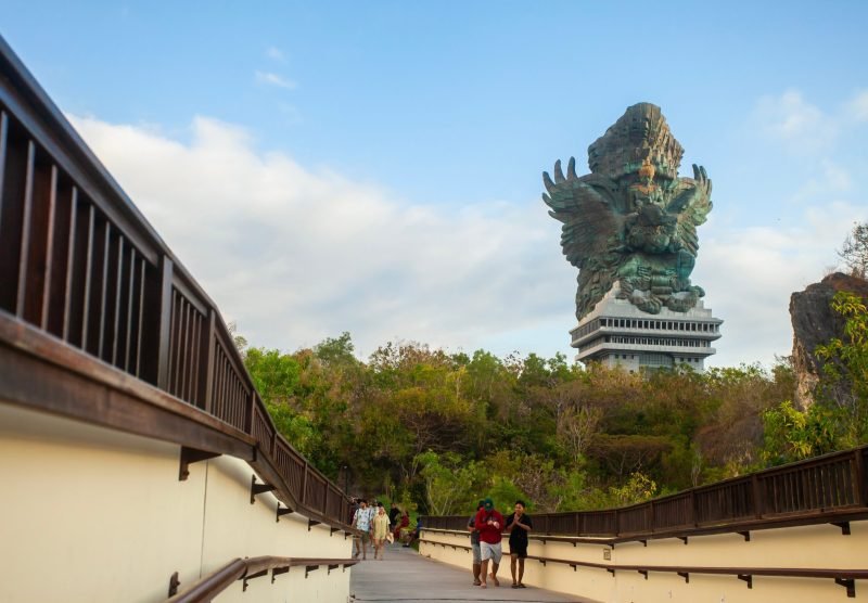 Bali,,Indonesia-07-28-2024:,Tourist,Enjoying,Garuda,Wisnu,Kencana,(gwk),Statue,,One