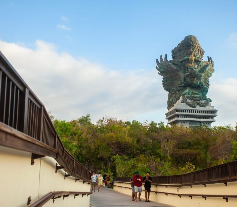 Bali,,Indonesia-07-28-2024:,Tourist,Enjoying,Garuda,Wisnu,Kencana,(gwk),Statue,,One