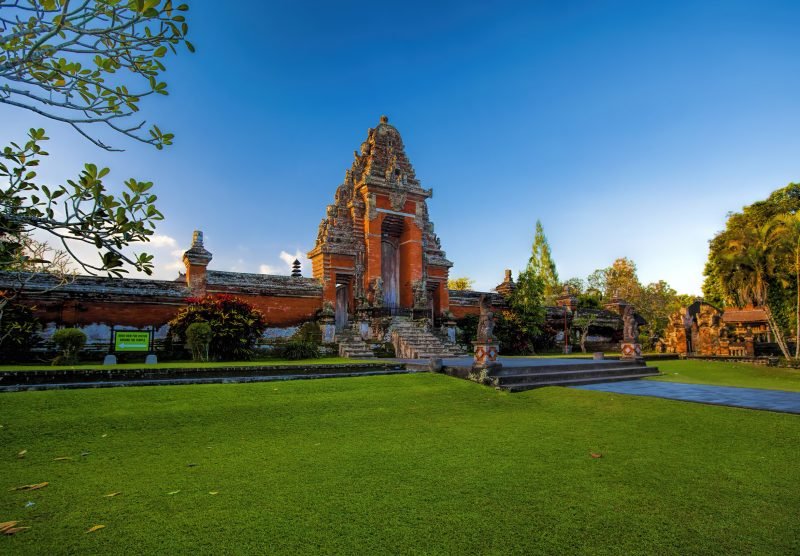 Pura Taman Ayun Bali temple build in traditional architecture style