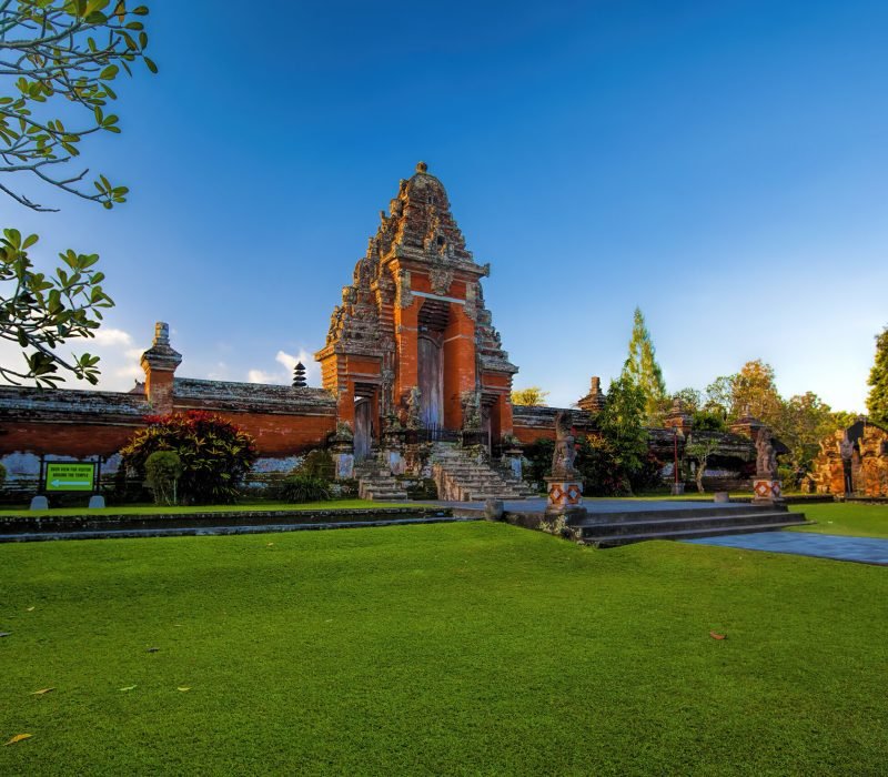 Pura Taman Ayun Bali temple build in traditional architecture style
